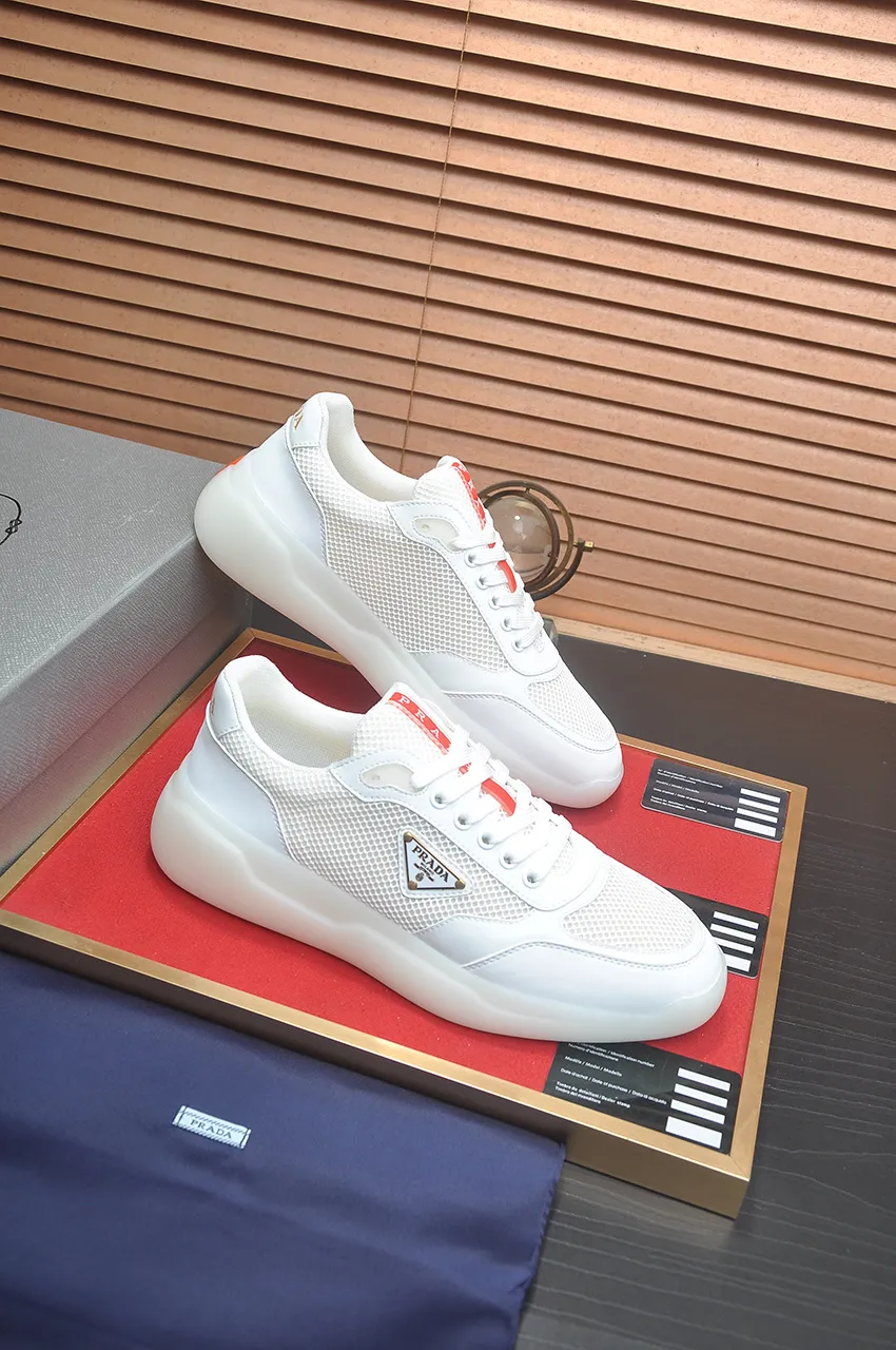 Men's shoes 💰620💶 [PRADA] Top original, new season, high quality original goods, top high mercerized cowhide combined with original breathable fabric + imported glue, imported stretch fabric inside with original cowhide feet, original thick outsole! Quality guaranteed! Code 38-45 (45 customized)